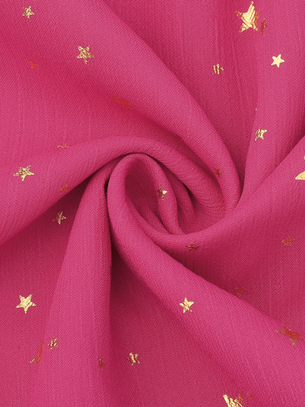 DARING DIVA Smocked Waist Gilding Metallic Stars Chiffon Dress XL Hot Pink