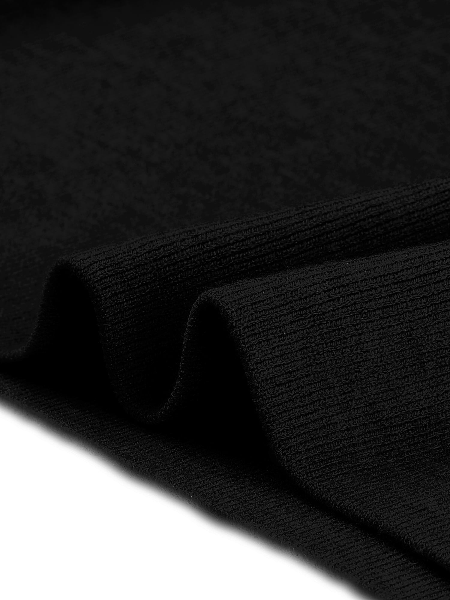 Unique Bargains Women's Deep V Neck Wrap Lantern Sleeve Belted Mini Sweater Dress M Black