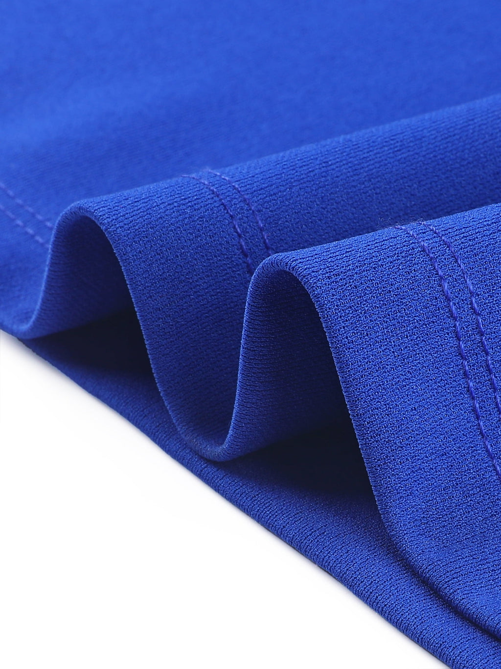 DARING DIVA Boat Neck Half Sleeve Pleated Business Elegant Dresses S Royal blue