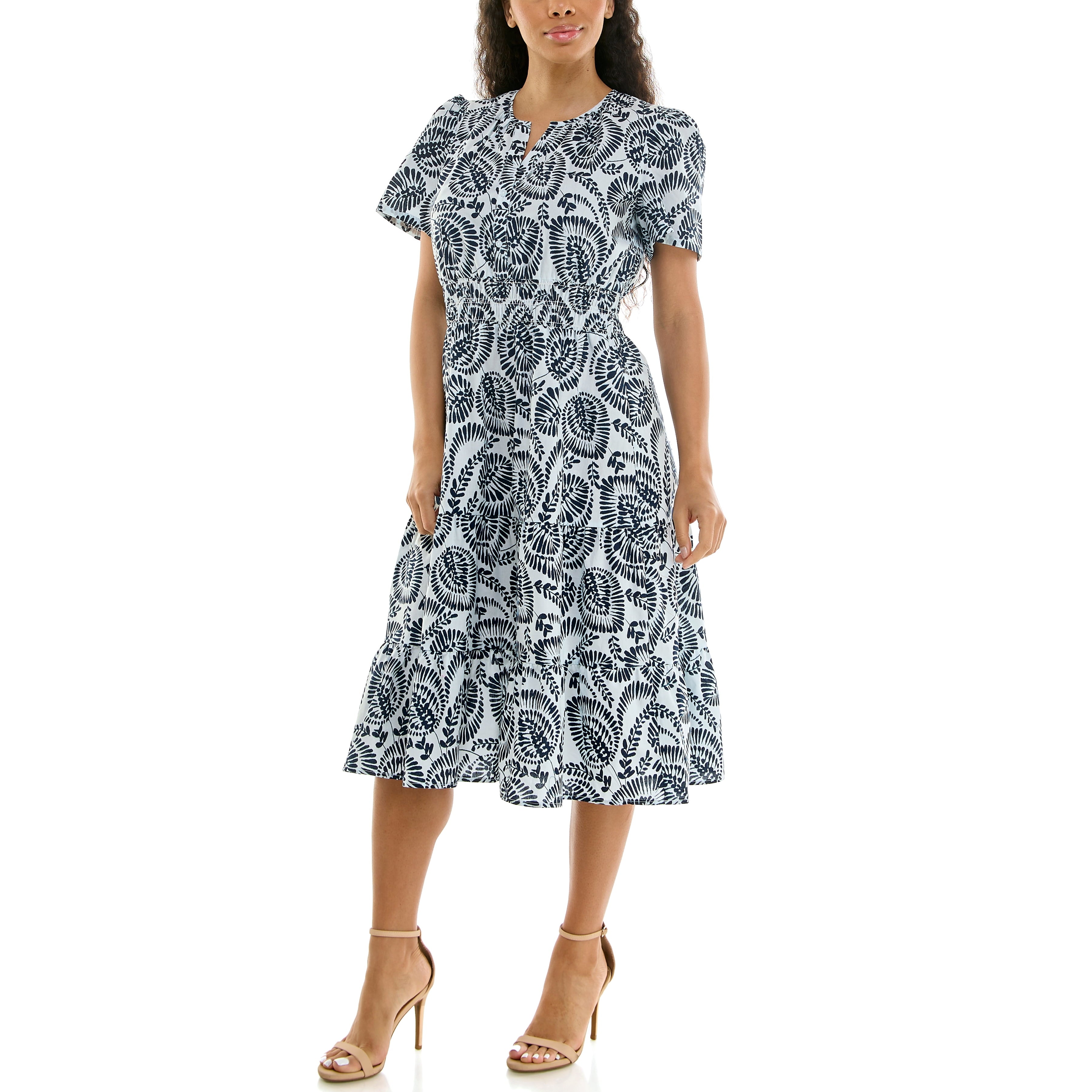 Nanette Lepore Women's Split Neck Tiered Maxi Dress, Sizes XS-XXXL